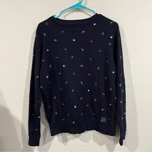 Springfield navy blue novelty print skier print crewneck sweatshirt